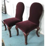 STANDARD CHAIRS, a pair, walnut in early