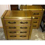 CHESTS, a pair, gilt metal in Aviator st