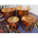 SYRIAN TABLES, a group of four hardwood