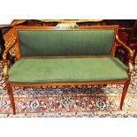 SETTEE, late Victorian Sheraton revival