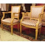 OPEN ARMCHAIRS, a pair, Italian, circa 1