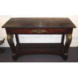 CONSOLE TABLE, Empire mahogany and gilt