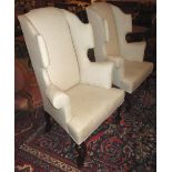WITHDRAWN - WING ARMCHAIRS, a pair, Will