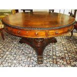 DRUM TABLE, early 19th century mahogany