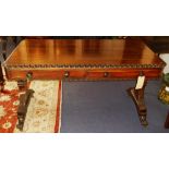 LIBRARY TABLE, Victorian goncalo alves,