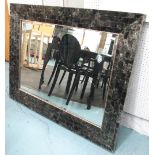 WALL MIRROR, rectangular with a bevelled