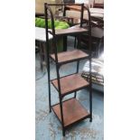 INDUSTRIAL STYLE SHELVES, four tier, wit