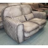 SOFA, two seater, Art Deco style, in gre