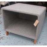 CUSTOM MADE DOG BED, grey upholstered, 8