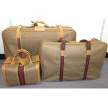 GUCCI LUGGAGE, a set of three pieces in