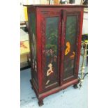 CABINET, Eastern style with painted door