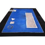 EILEEN GRAY RUG, abstract design on blue