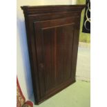 HANGING CORNER CUPBOARD, George III oak