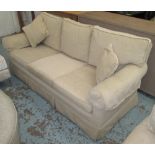 SOFA, three seater, in neutral fabric on