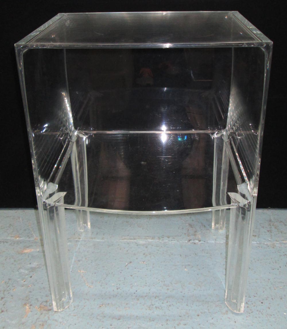 PERSPEX SIDE CABINET, 40cm x 32cm x 58cm