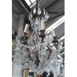 CHANDELIER, Louis XV style with six bran