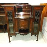 SIDE CABINET, Edwardian mahogany and mar