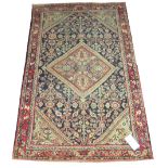 ANTIQUE MAHAL RUG, 190cm x 122cm, diamon