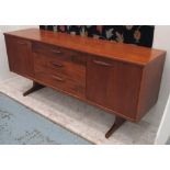 SIDEBOARD, teak, 1970's with two cupboar