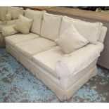 SOFA, three seater, in neutral fabric on