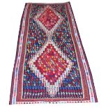 SENNEH KILIM, 274cm x 132cm, two diamond