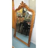 MIRROR, French style, gilt and bevelled,