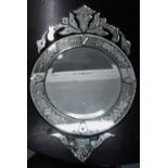 WALL MIRROR, Venetian style, 71cm H x 44