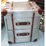 SIDE CHESTS, a pair, aviation style in a