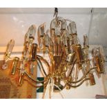 CHANDELIER, 1960'/1970's, the gilt metal