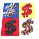 ANDY WARHOL 'DOLLAR SIGN' RUG, 87cm x 81