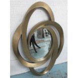 WALL MIRROR, curved form with bevelled p