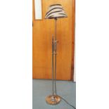 STANDARD LAMP, in chromed metal with sha