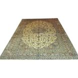 VERY FINE KASHAN CARPET, 390cm x 298cm,