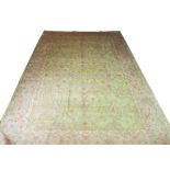 MODERN PARSUA ARTS AND CRAFTS DESIGN CARPET, 515cm x 340cm, palmettes and vines on a verde field