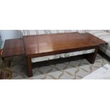 THEODORE ALEXANDER LOW TABLE, rosewood, with a rectangular top and a slide to each end, 147.5cm W x