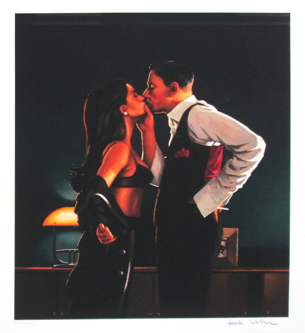 JACK VETTRIANO (British, b. 1951) 'Pincer Movement', giclee lithograph, 55cm x 45cm, signed and