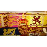 STANDARD OF THE PRINCE OF WALES, approximately 607cm x 270cm, marked in pen to edge 'Prince of