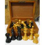 STAUNTON CHESS SET, boxed.