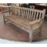 GARDEN BENCH, by Barlow Tyrie, weathered teak, 190cm x 65cm x 90cm.