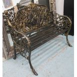 GARDEN BENCH, in metal, classical style, 107cm L.