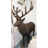 STAG, in resin, bronzed effect finish, 215cm H.