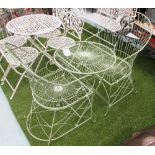 GARDEN TABLE, circular folding type in green finish,