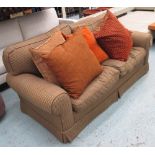 SOFA, with tweed Ralph Lauren upholstery and loose scatter cushions, 199cm L.