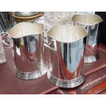 WINE COOLERS, a set of three, Louis XV style plated finish, 23cm W.