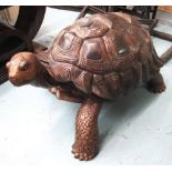 BRONZE GIANT TORTOISE, realistically cast, 120cm L.