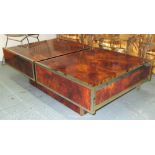 OCCASIONAL TABLE/STORAGE UNIT, in tortoiseshell effect finish within a stainless steel frame,