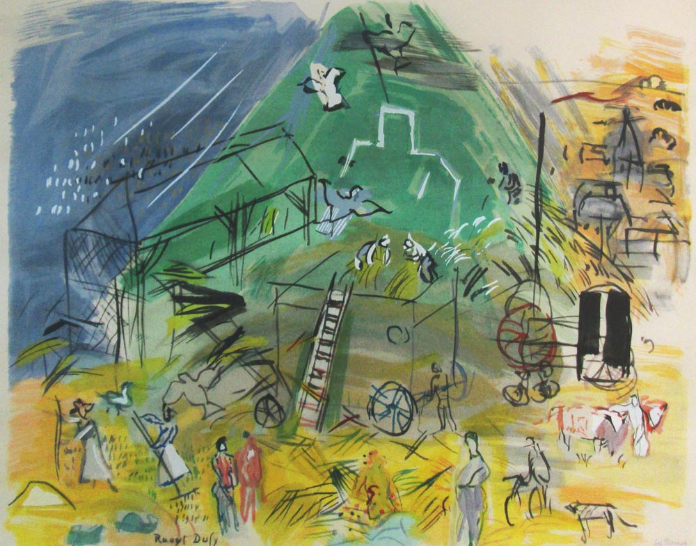 RAOUL DUFY (French, 1877-1953), 'Batteuse Paysage Champagne', 1954,