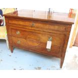 COMMODE, late 18th century Italian rosewood, walnut,