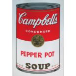 AFTER ANDY WARHOL, 'Pepper pot', lithograph, 88cm x 56cm, framed.