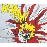 ROY LICHTENSTEIN (American,1923-1997) 'I pressed the fire control' dyptych lithograph, 112cm x 49cm,